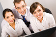 Portrait of three business people looking at camera 