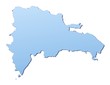 Dominican Republic map filled with light blue gradient Dominican Republic map filled with light blue gradient