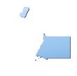 Equatorial Guinea map filled with light blue gradient Equatorial Guinea map filled with light blue gradient