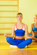 Beautiful women meditating