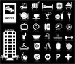 Vektor: Hotel Icons set - Vector / White series Hotel Icons set - Vector / White series