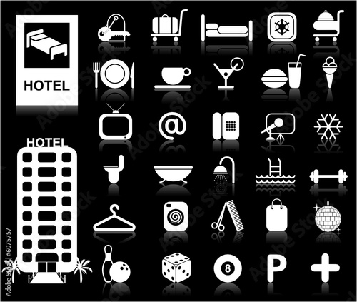 Hotel Icons set - Vector