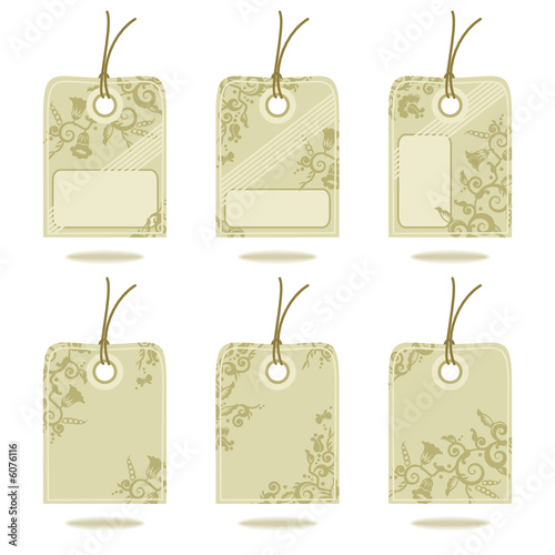 Photo: Elements to design hang tags, price tags, gift tags, etc ...