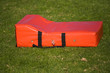 rugby tackle sport bag lying on the ground after being used 