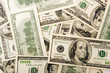 Bunch of hundred dollar bills background