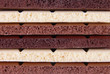A background of all sorts of chocolate: white, milk and black A background of all sorts of chocolate: white, milk and black