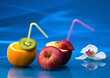 fruits with straw and decoration