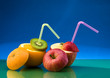 fruits with straw and decoration