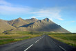 Photo: Volcanic mountains and road Volcanic mountains and road