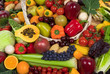 Organic healthy vegetables and fruits