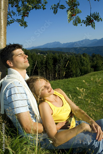 young couple on a summerday.