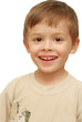 The happy boy on a white background The happy boy on a white background