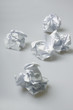 Crumpled paper wads on the floor - concept for creative block