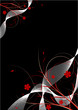 Grunge floral background, vector.
