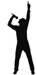 silhouette of the singer, made from my photo