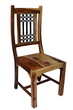 Wooden chair with carved back