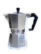 Italian coffee maker isolated on white background