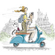 lovers on scooter