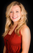 Beautiful Blonde Lady in a Red Dress