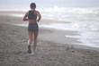 jogging on beach