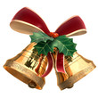 A Piece of Holly leaf and two bells A Piece of Holly leaf and two bells