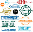 various vector stamps with text