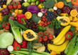 Organic healthy vegetables and fruits