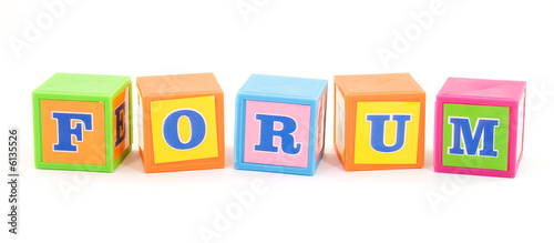 Photo: words alphabet blocks studio isolated words alphabet blocks studio isolated