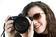 girl-photographer is waiting for the shot girl-photographer is waiting for the shot