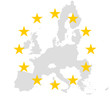 união europeia mapa e estrelas
