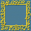 Illustration: neon shapes frame neon shapes frame