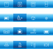 Blue bar household appliances icons Blue bar household appliances icons
