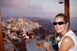 Dining with a view of Fira