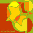Retro flyer with star and circles