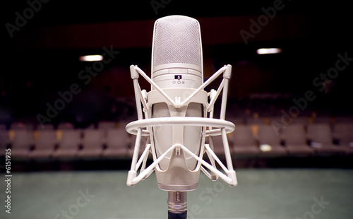 Photo: Microphone on the stage Microphone on the stage