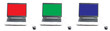RGB screen in three laptops