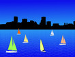 Baltimore Inner Harbor and yachts