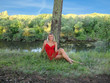 On a coast of little mountain river.