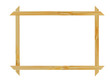 Frame from natural wood on a white background