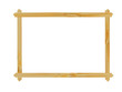 Frame from natural wood on a white background