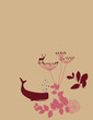 Vector Retro Floral with Children's Graphics