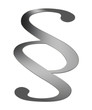 Paragraphenzeichen - silber metall