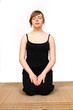 Young woman making yoga- exercises