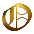 Gold letter O with silver edge in 3D
