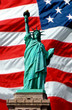 Statue of Liberty, American flag Statue of Liberty, American flag