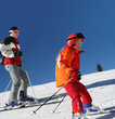 Family skiing