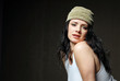Foto: Beautiful woman in T-shirt Beautiful woman in T-shirt