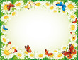 Illustration: butterfly and flowers butterfly and flowers