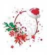 christmas frame for text with christmas decorative symbols