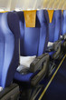 Inside an airplane in econmy class